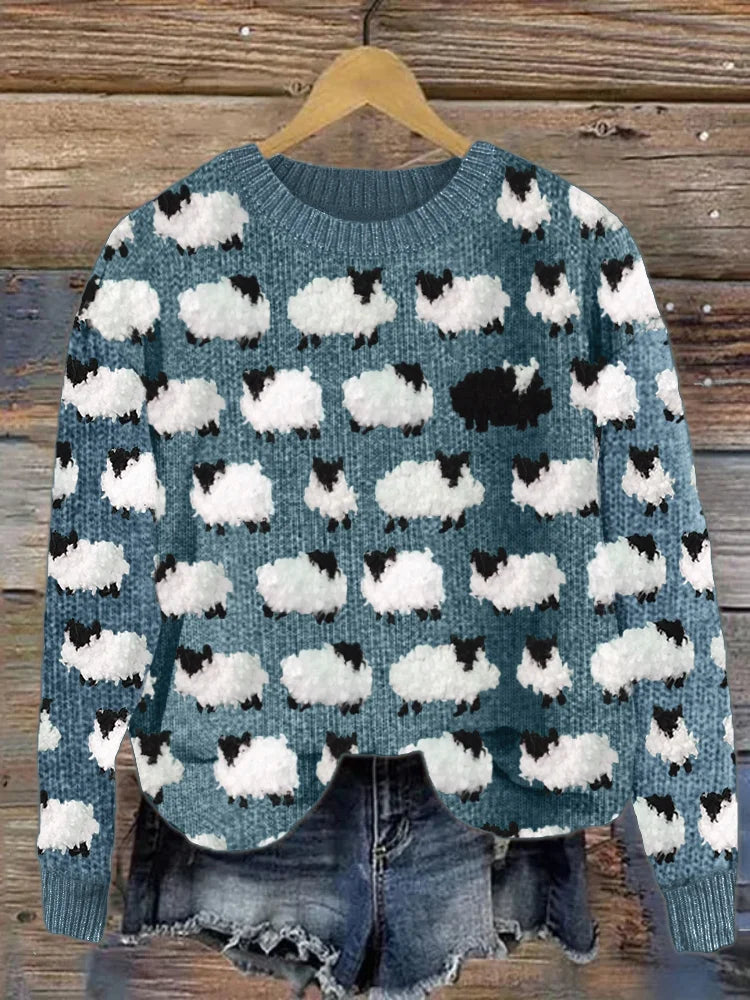 Emma | Strickpullover mit Weihnachtsbäumen